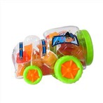 Brinquedos de plástico pequena carruagem com doces sortidos geleia do coco